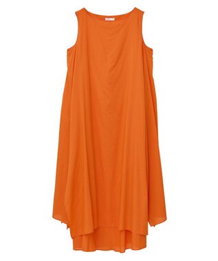 CRAFT STANDARD BOUTIQUE インド綿混フレアワンピース Orange
