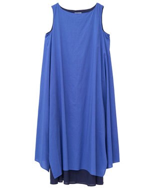 CRAFT STANDARD BOUTIQUE インド綿混フレアワンピース Blue