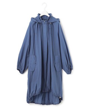 ICB 【撥水加工】シアーナイロンタフタ フーデットコート スマルトブルー系