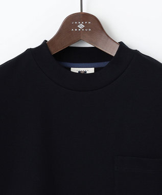 JOSEPH ABBOUD 【ジャケットインにもおすすめドレスTee/吸水速乾/上質感】ミラノリブダブルフェイス Tシャツ ネイビー系