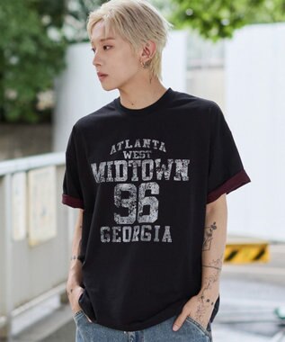 WEGO 【ユニセックス着用ITEM】バイカラーロゴT（SS） ブラック