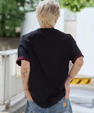 WEGO 【ユニセックス着用ITEM】バイカラーロゴT（SS） ブラック