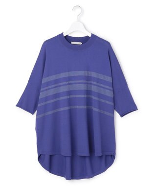 ICB 【先行予約】VIS/NYハイゲージランダムボーダー 半袖ニット ロイヤルブルー