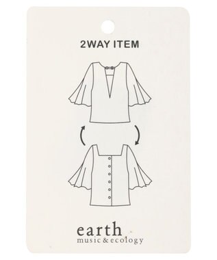 earth music&ecology ２ＷＡＹショルダースリットブラウス Off White