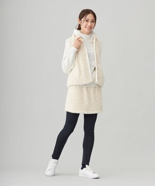 23区GOLF 【WOMEN】ボアスカート アイボリー系