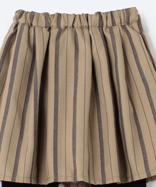 ANY KIDS ストライプスカッツ ベージュ系ストライプ