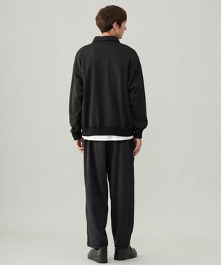 UNFILO MENS 【男女兼用】リラックス コーデュロイ ギャザーパンツ ブラック