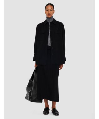 JOSEPH フルイドツイル　ユーティリティシャツ Black