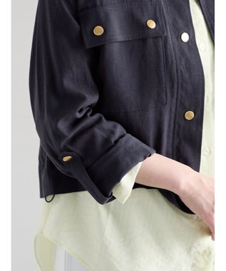 Te chichi リネンライクWポケットジャケット ネイビー