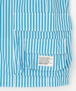 PW CIRCULUS 【高通気 / 軽撥水 / 軽量のDotAir 使用】【MEN】ストライプ柄ショーツ サックスブルー系2