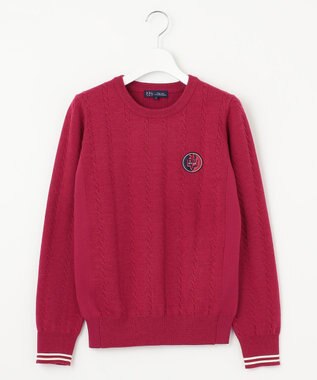 23区GOLF 【WOMEN】【洗える】ストレッチカラー ニット オールドローズ系