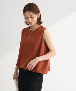 Green Parks ・Ｐｅｔｉｔ　Ｆｌｅｕｒ　バルーンノースリーブプルオ Terracotta