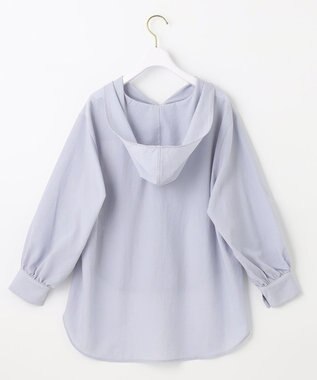 ANY SIS 【洗える】フーディ シャツ ライトブルー