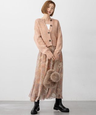 23区 【見上愛さん着用】フェイクファー チャーム バッグ ベージュ系