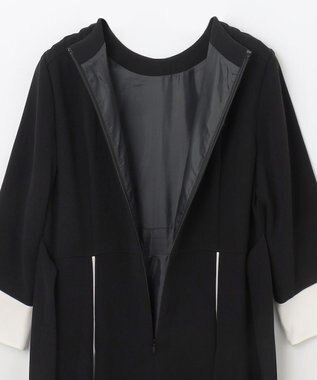 GRACE CONTINENTAL バイカラーラインドレス ブラック