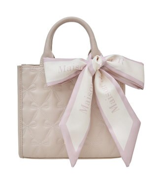 Maison de FLEUR スカーフ付リボンキルティング2Wayバッグ Pink