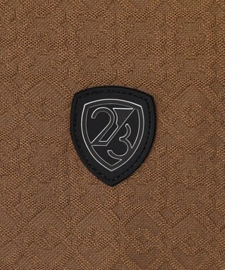 23区GOLF 【MEN】モノグラムジャガード長袖ポロシャツ カーキ系