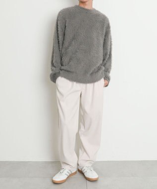 WEGO 【暖パンツ/SMLサイズ展開】裏ベロアシェフパンツ ホワイトアイボリー