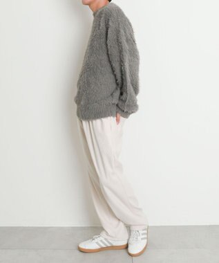 WEGO 【暖パンツ/SMLサイズ展開】裏ベロアシェフパンツ ホワイトアイボリー