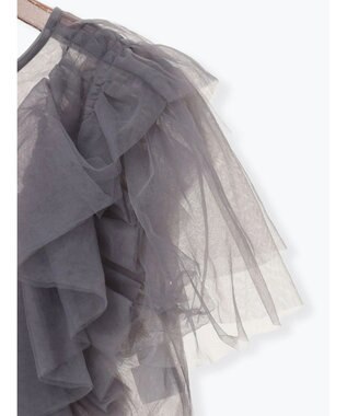 Te chichi 【セレモニーアイテム】チュールフリルレイヤードボレロ グレー