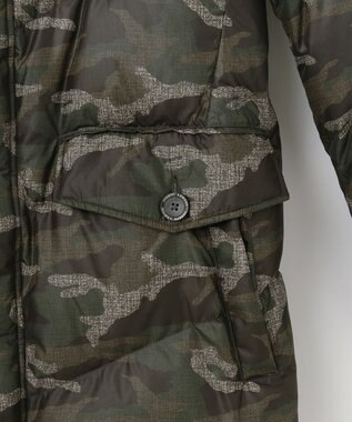 JOSEPH ABBOUD MOUNTAIN 【ECOファー/撥水/9ポケット】カモフラージュ ダウン コート カーキ系6