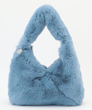 Feroux フェイクファーミニ バッグ スカイブルー系