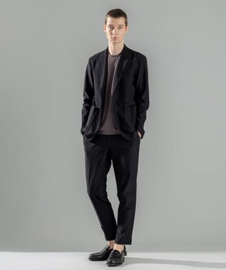 JOSEPH HOMME ＜新色追加＞新素材【抜群の通気性/360度ストレッチ】エアトールストレッチ ドロスト付テーパードパンツ/ PEGG CONVERTIBLE ブラック系