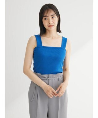 Green Parks スクエアリブタンクトップ Blue