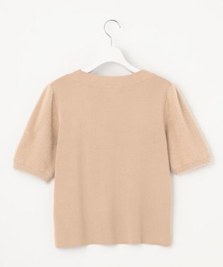 ANY SIS フェザースリーブ ニット ライトベージュ