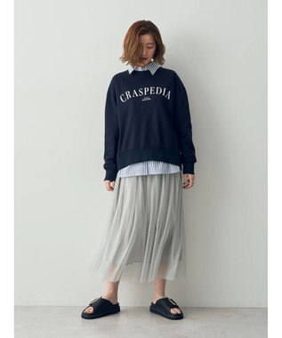 YECCA VECCA ラメチュールギャザースカート Light Gray