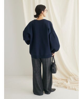 CRAFT STANDARD BOUTIQUE リサイクルポリエステルニットカーディガン Navy