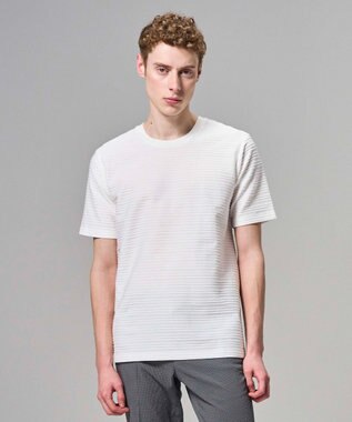 JOSEPH HOMME 【WEB・一部店舗限定】 タックボーダー　半袖カットソー ホワイト系