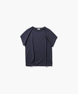 ATON SUVIN 60/2 | キャップスリーブTシャツ NAVY