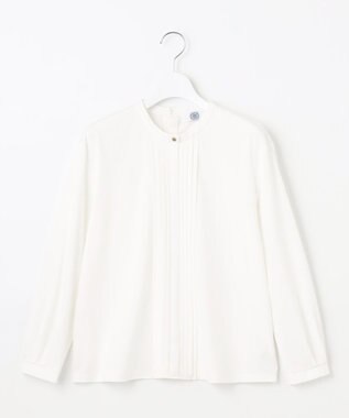 J.PRESS LADIES 【吸水速乾】プレーティングジャージー タックディティール カットソー ホワイト系