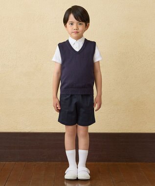 MIKI HOUSE HOT BISCUITS 【ミキハウス】【90-130cm】 天竺素材の半袖シャツ 白