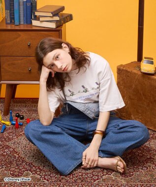 AMERICAN HOLIC 【TOY STORY】ヴィンテージ加工グラフィックTシャツ Off White