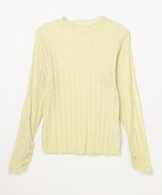 ANY L レースインナートップス イエロー