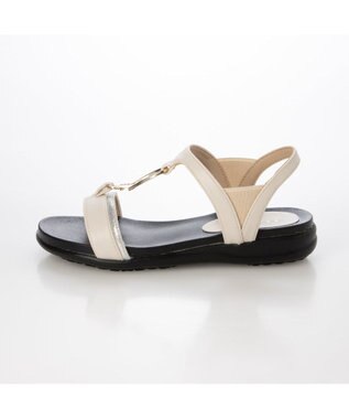 ing <Pitti>【WEB限定】ダブルリングフラットサンダル アイボリー