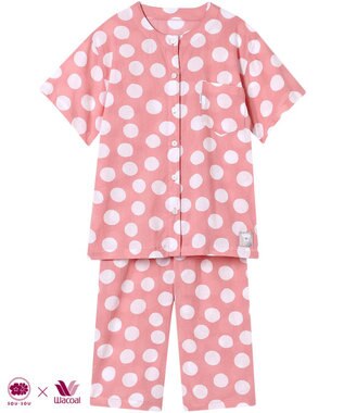 ワコール／睡眠科学 パジャマ 【SOU・SOU（R）】 綿100%(本体) 高島ちぢみ（R） 5分袖 半袖 7分丈 レディース YDT123 睡眠科学／ワコール