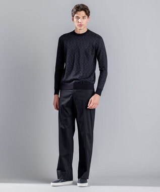 JOSEPH HOMME オーナメントジャガード　ニット ブラック系5