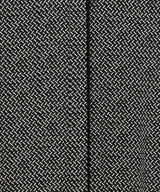 ICB L 【新色追加・接触冷感・UVケア・速乾・洗える】BackSatinAmunzen 5分袖バンドカラーブラウス ブラックプリント系［WEB限定］