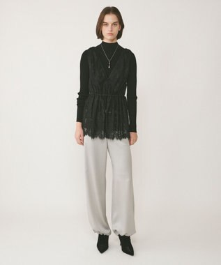 GRACE CONTINENTAL レースノースリーブブラウス ブラック