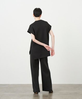 ATON 50/2 NATURAL DYED ORGANIC | モックネックプルオーバー BLACK