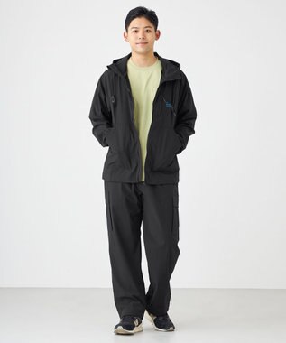 SHARE PARK MENS 【撥水・UVカット・ストレッチ・軽量 】パッカブルマウンテンパーカー（Lサイズ） ブラック系