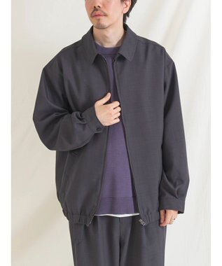 CRAFT STANDARD BOUTIQUE ポリエステルツイルスポーツジャケット Charcoal Gray