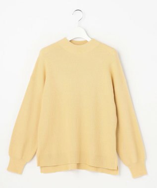 ANY SIS CICA加工 ビューティ畔ボトルネック ニット イエロー