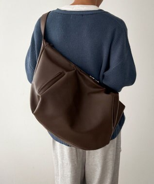 WEGO 【ユニセックス着用ITEM】タックポケットBIGショルダー ブラウン
