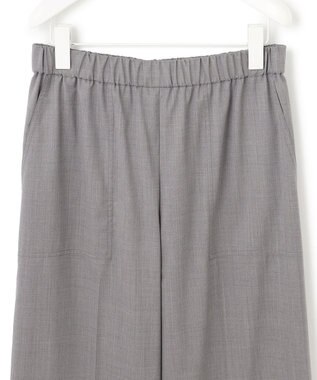 ICB 【洗える】 TWブロード ワイドストレートパンツ ライトグレー系