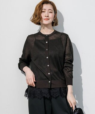 23区 【先行予約/WEB&一部店舗限定カラーあり】シアードット クルーネック カーディガン