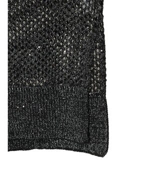 Green Parks スパンコールニットベスト Black
